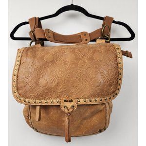 The Sak Loyola Convertible Floral Embossed Leather Backpack Distressed